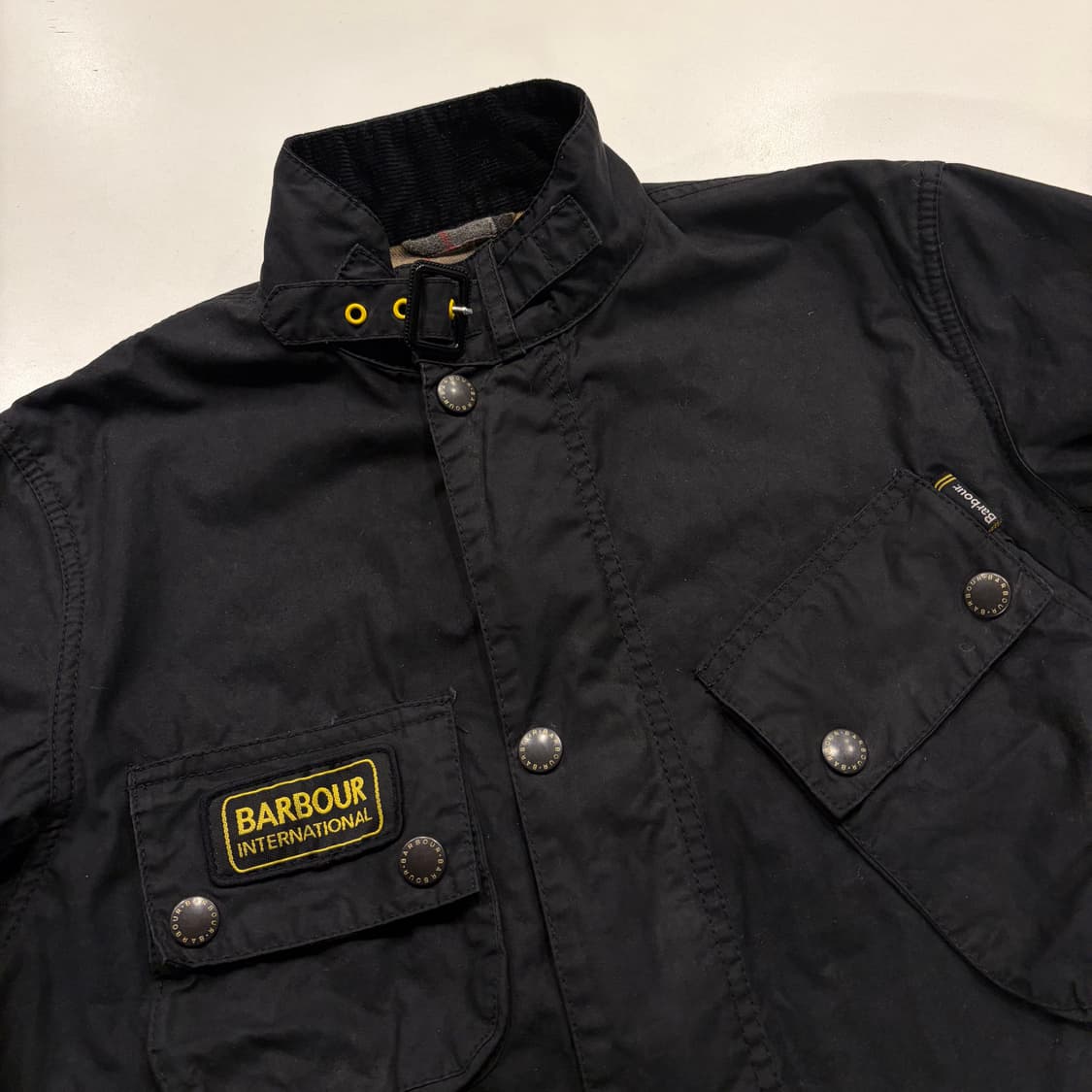 [M] 바버 인터내셔널 슬림 블랙 자켓 B984 상품이미지3