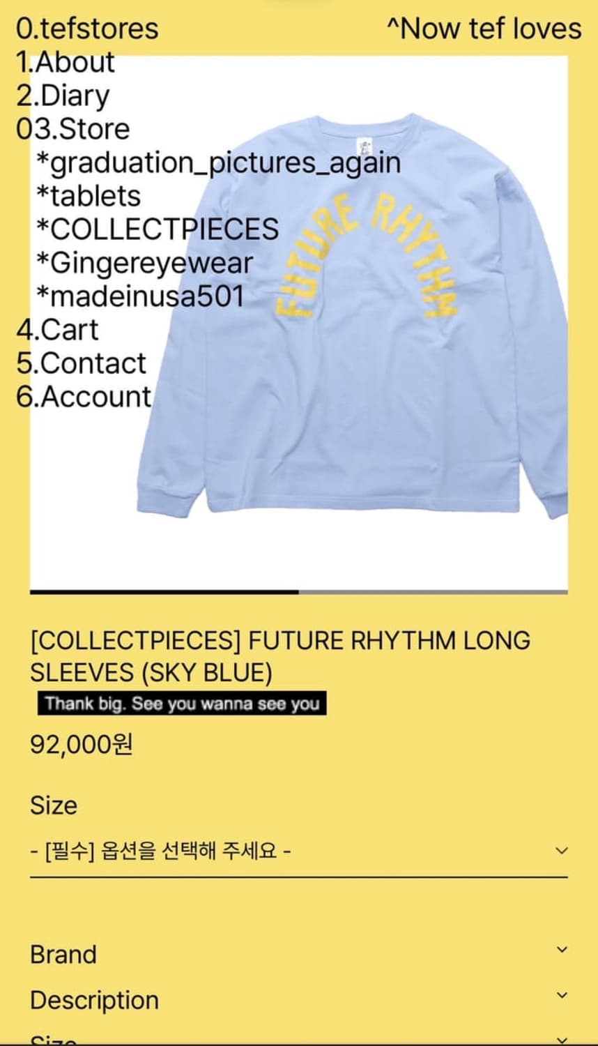 컬렉트피시스 테프스토어즈 롱슬리브 상품이미지1