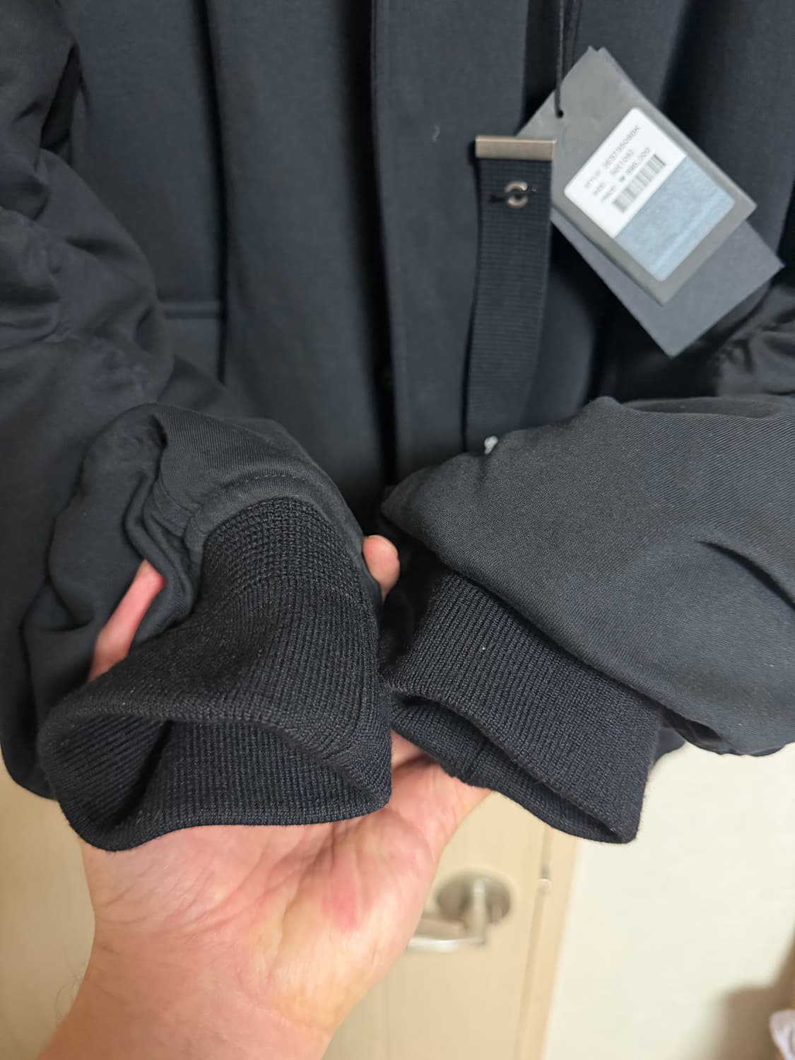 송지오옴므 셔링 후드 패디드 집업 점퍼 상품이미지4