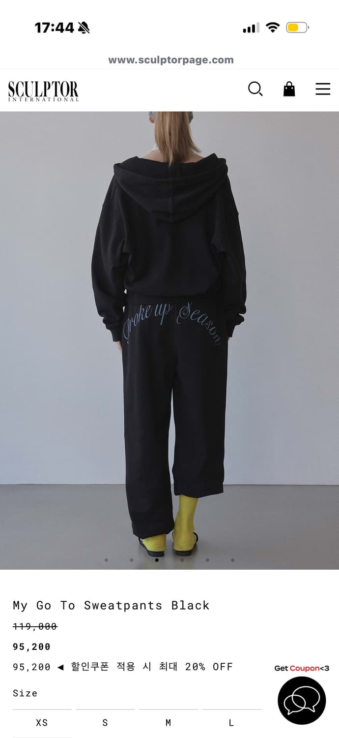 스컬프터 My go to sweatpants 블랙 상품이미지1