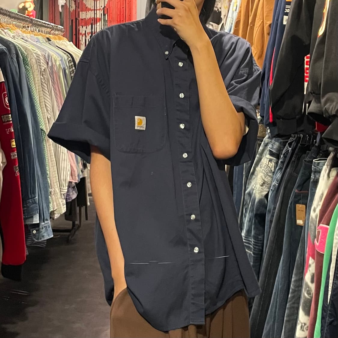 [IM] carhartt 칼하트 네이비 반팔셔츠 상품이미지4