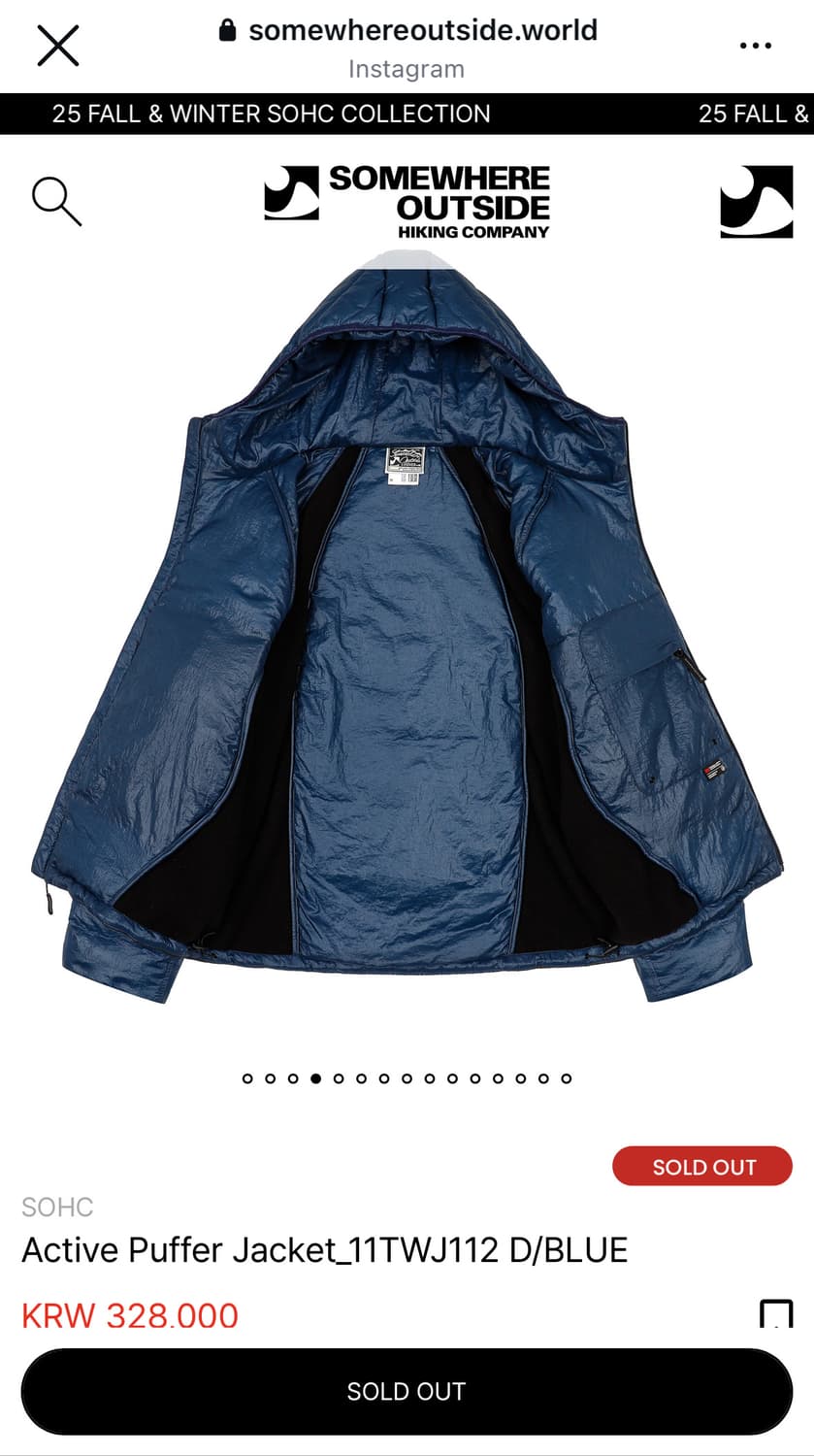 SOHC Active Puffer Jacket D/BLUE /L사이즈 상품이미지3