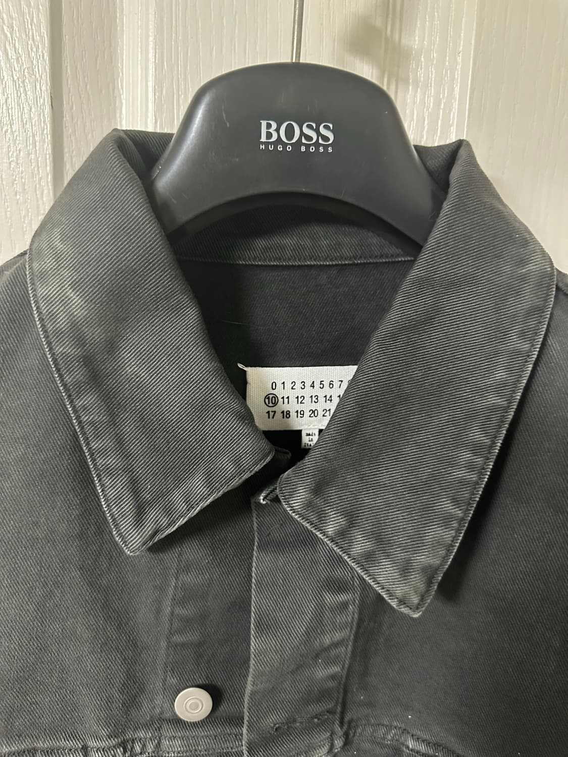 마르지엘라 백스티치 블랙 데님 트러커 자켓 흑청 트러커 20fw 상품이미지6