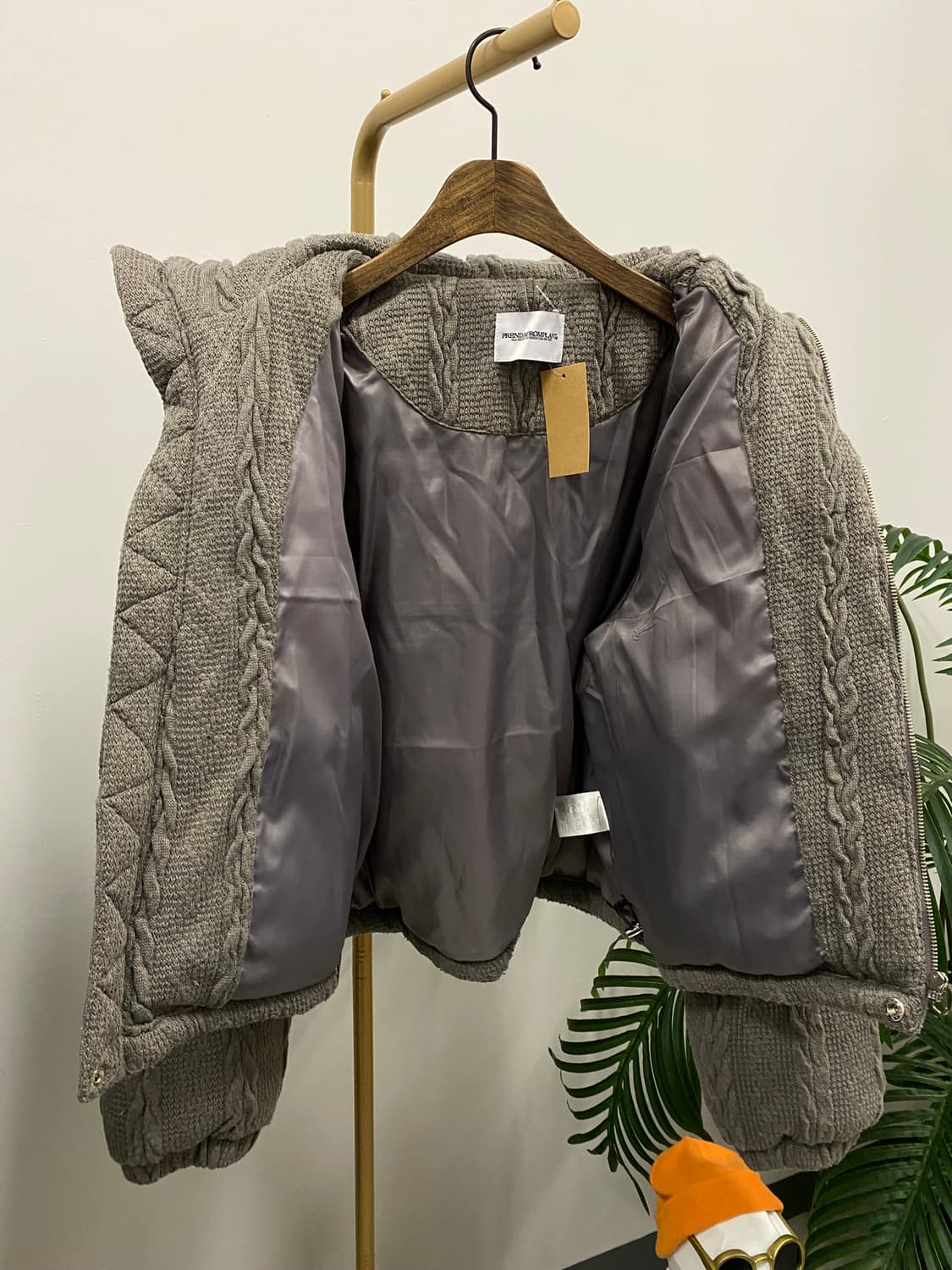 프렌다 니트패딩 그레이 상품이미지7