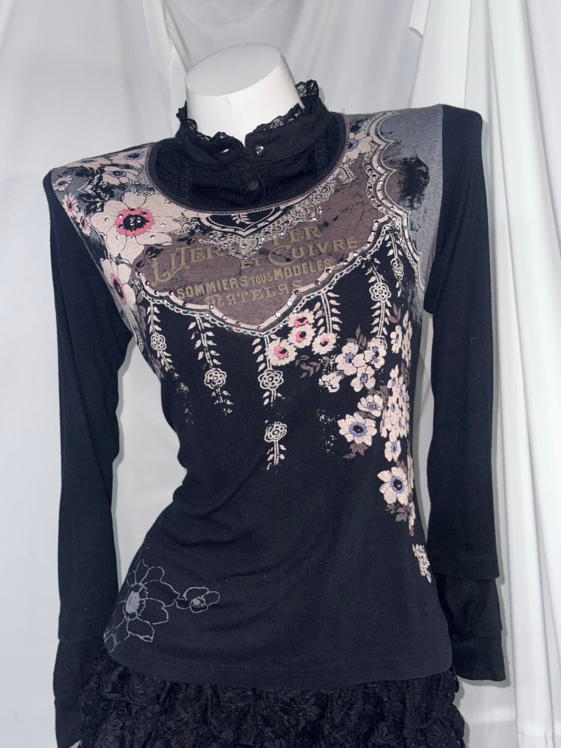 엑시즈팜 무채색 오리엔탈 블랙 고스고딕 코디세트 상품이미지7