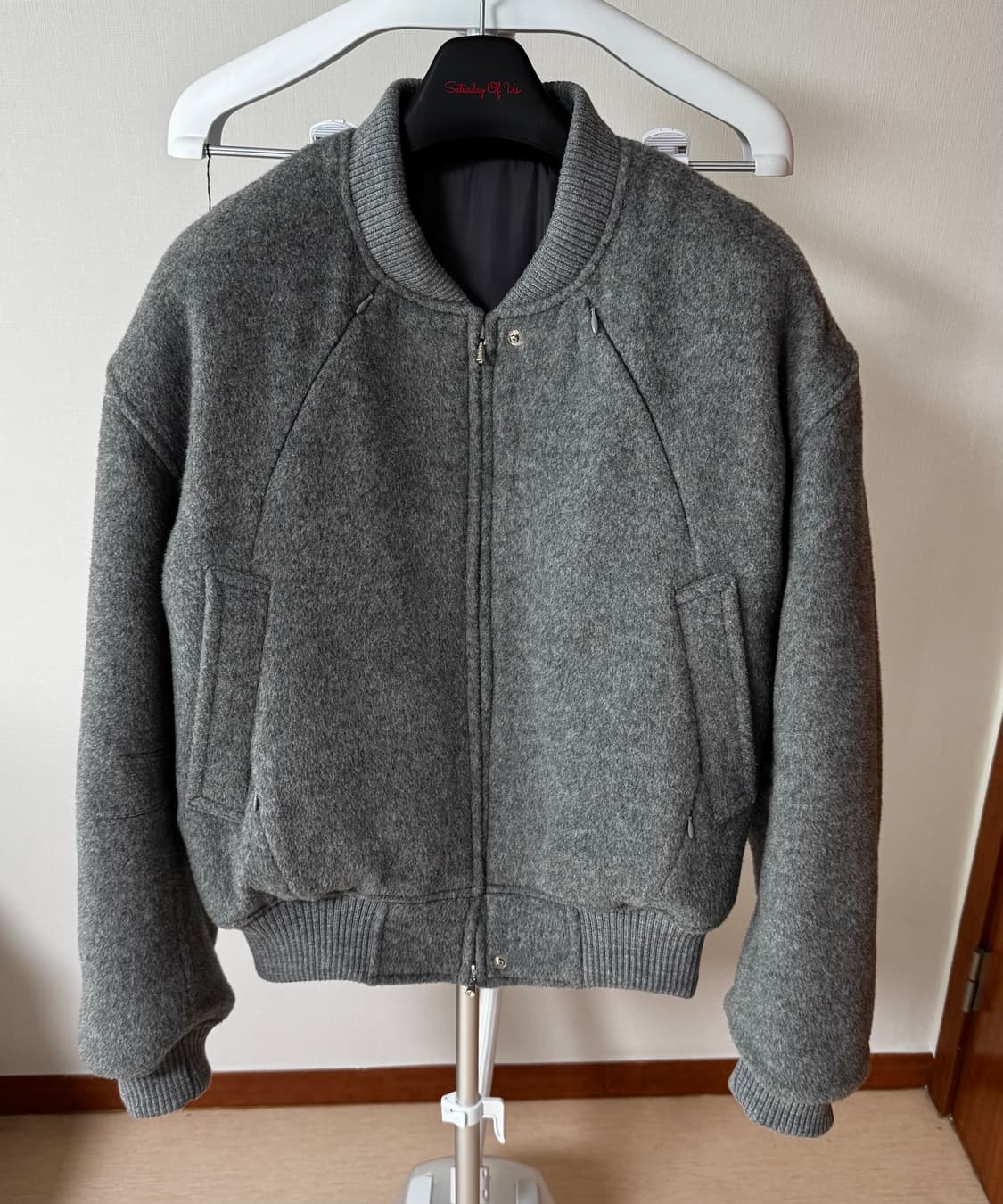 Stu 패디드 봄버 그레이 M 상품이미지1