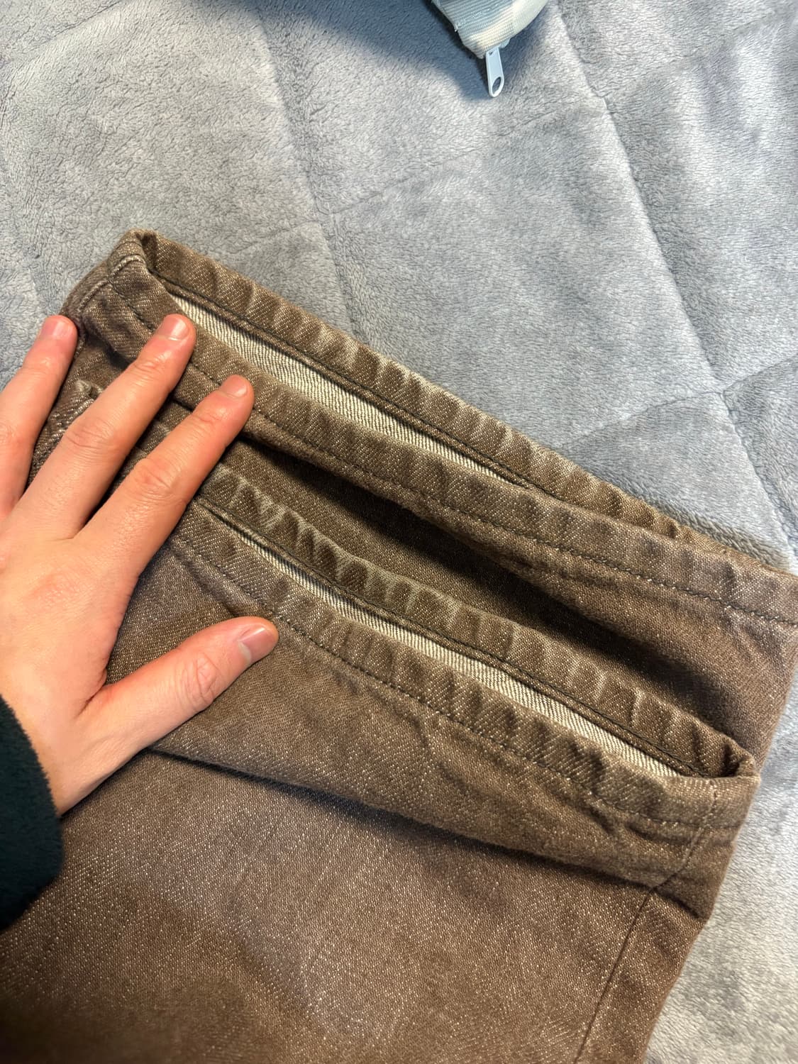 유스 와이드 데님 팬츠 L 상품이미지5