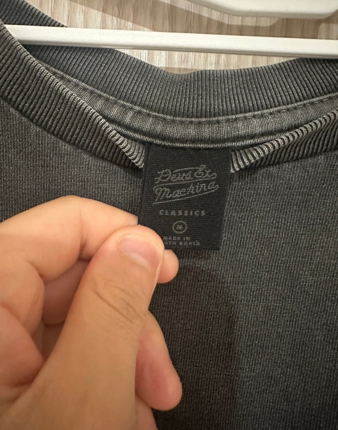 데우스 빈티지 워시드 티셔츠 서울 차콜블랙 M 상품이미지3