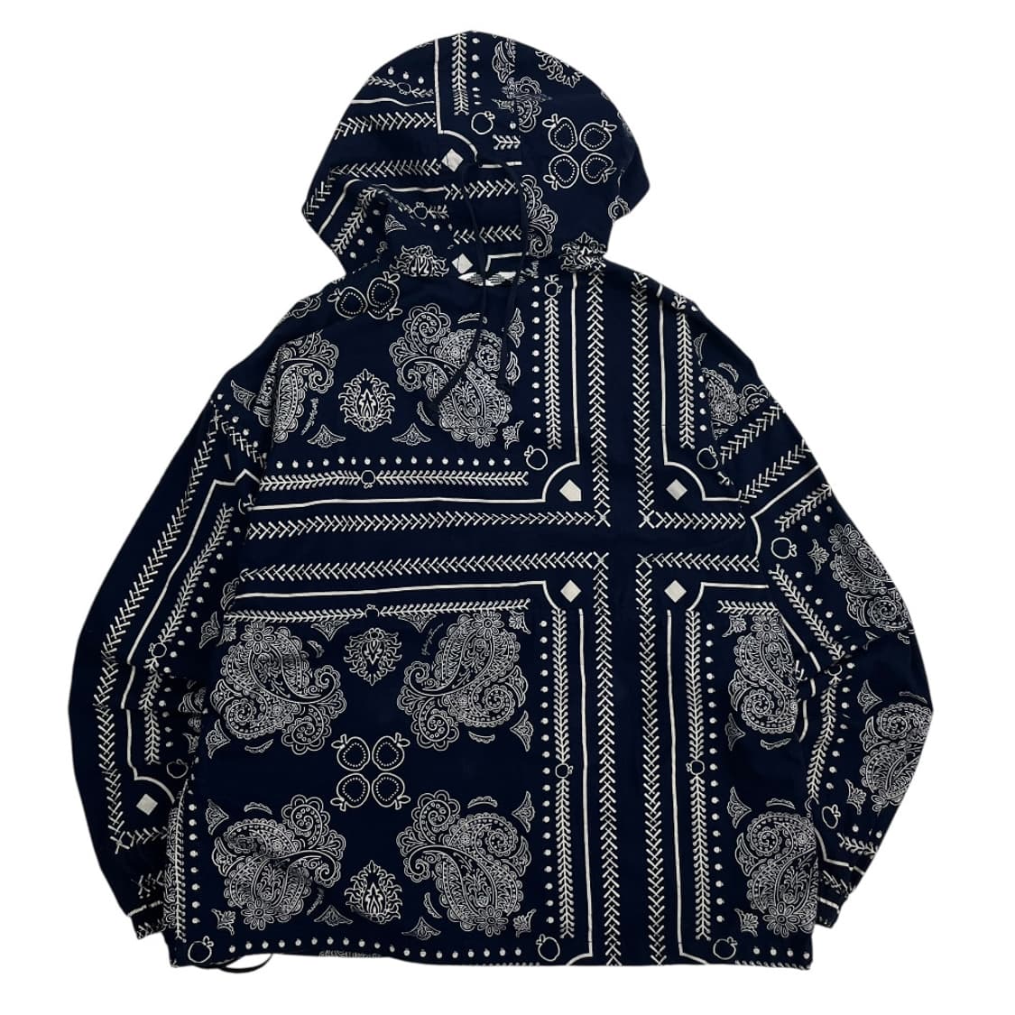 일제 예스터데이스 투모로우 네이비 반다나 후드 반집업 자켓 M 상품이미지3