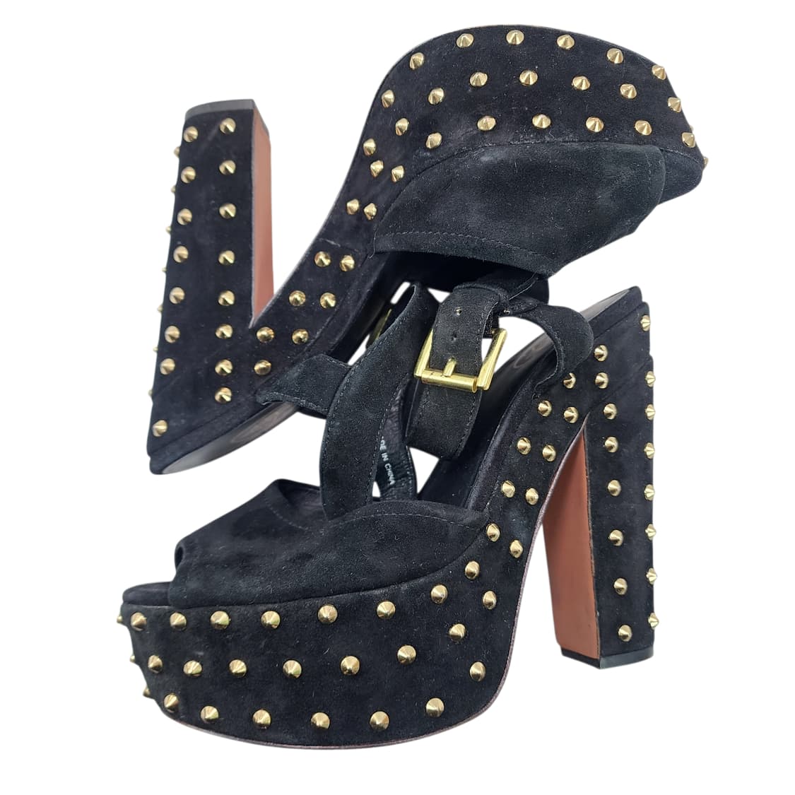 [38] ASH 아쉬 스웨이드 통굽 플랫폼 하이힐 상품이미지6