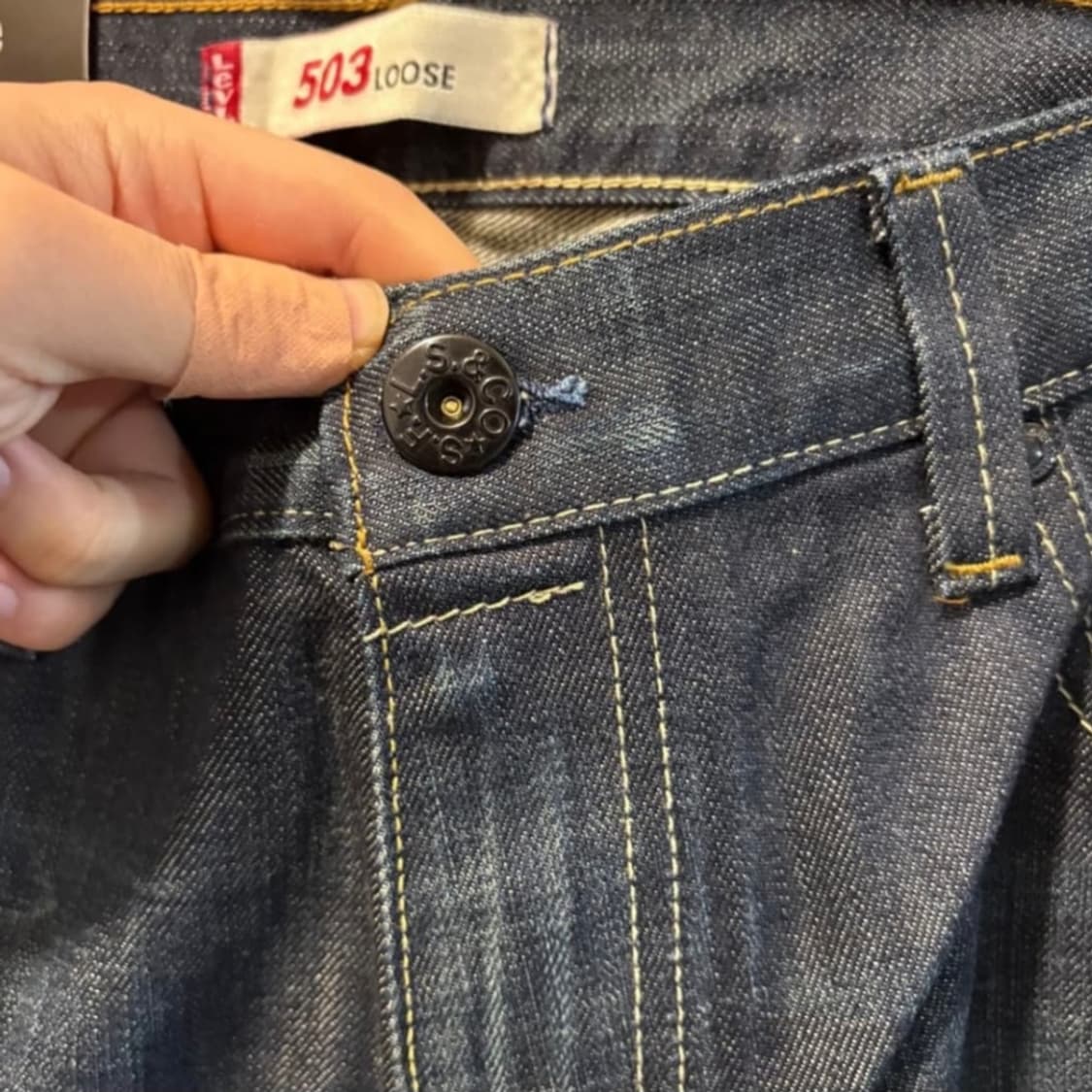 Levis 리바이스 503 루즈 핏 워시드 데님 상품이미지9