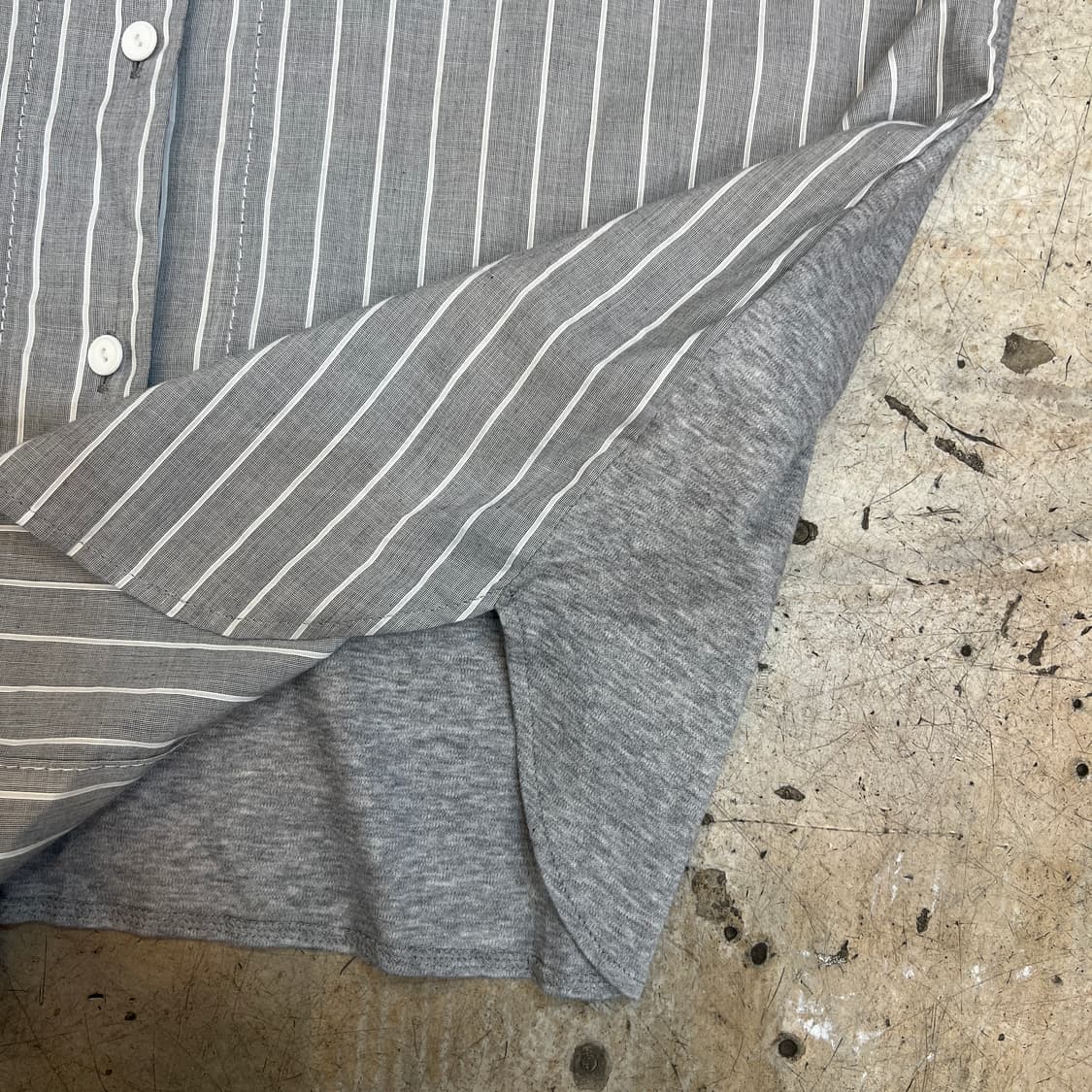 꾸레쥬 스트라이프 롤업 셔츠 상품이미지4