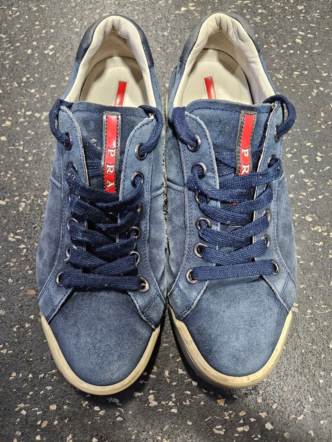 프라다 PRADA 네이비 스웨이드 스니커즈 6.5사이즈 (약 260mm) 상품이미지6