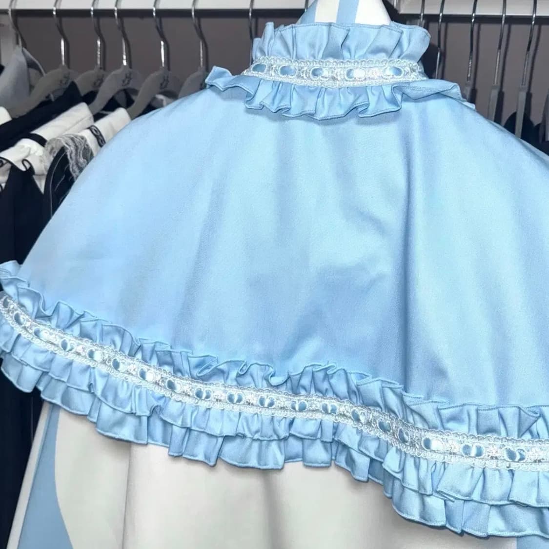 BODYLINE 바디라인 프릴 레이스 케이프 망토 상품이미지7