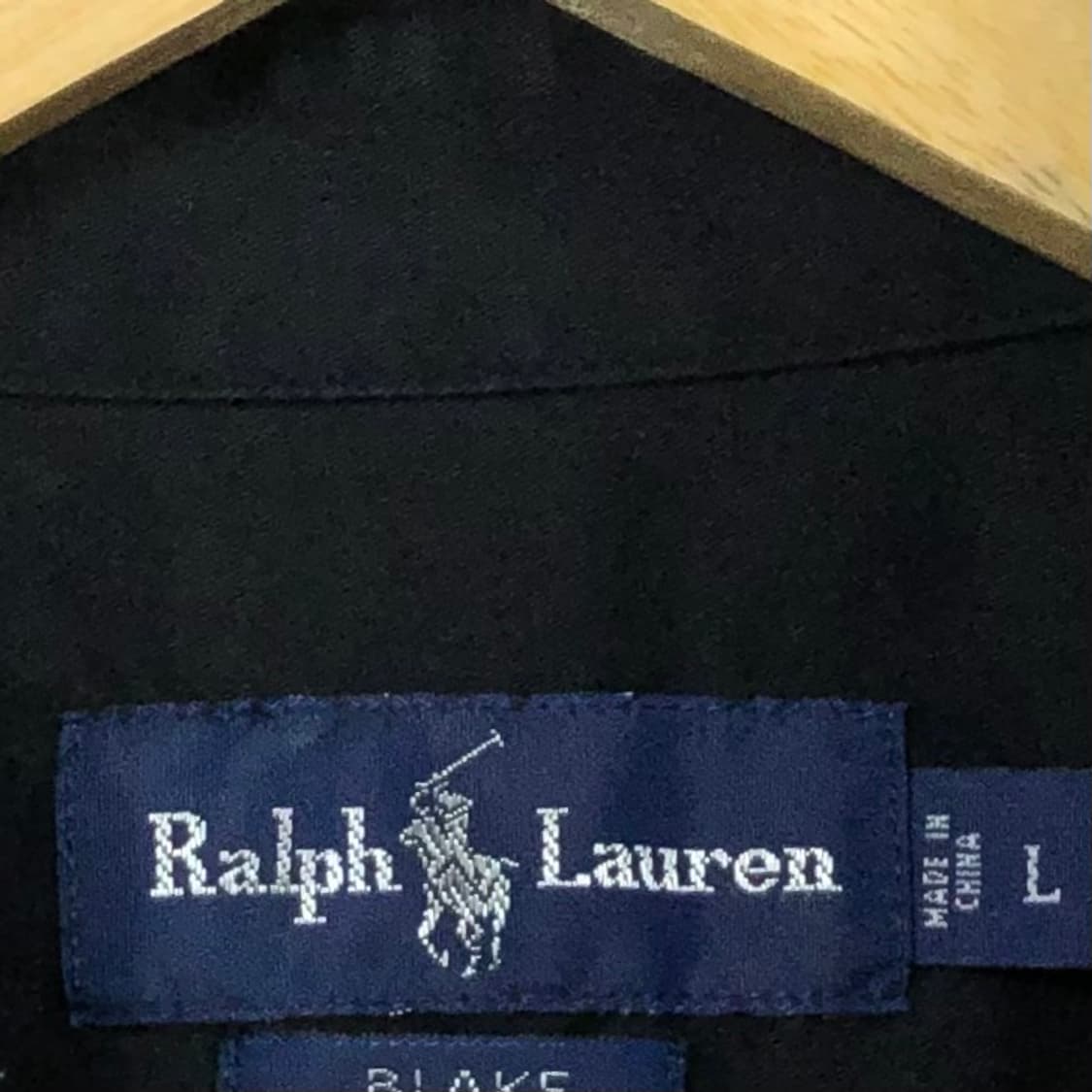 105 폴로 블랙 솔리드 코튼 셔츠 상품이미지3