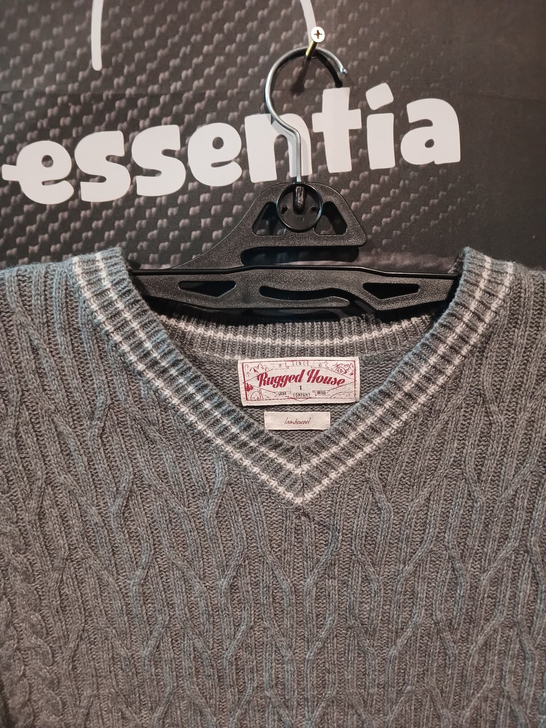 브이넥 니트 베스트 그레이 상품이미지2