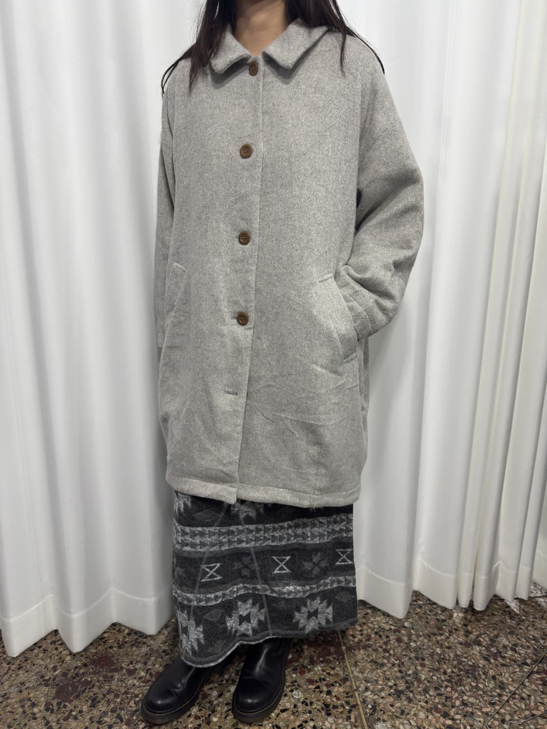 samasa mos2 light gray coat 상품이미지4