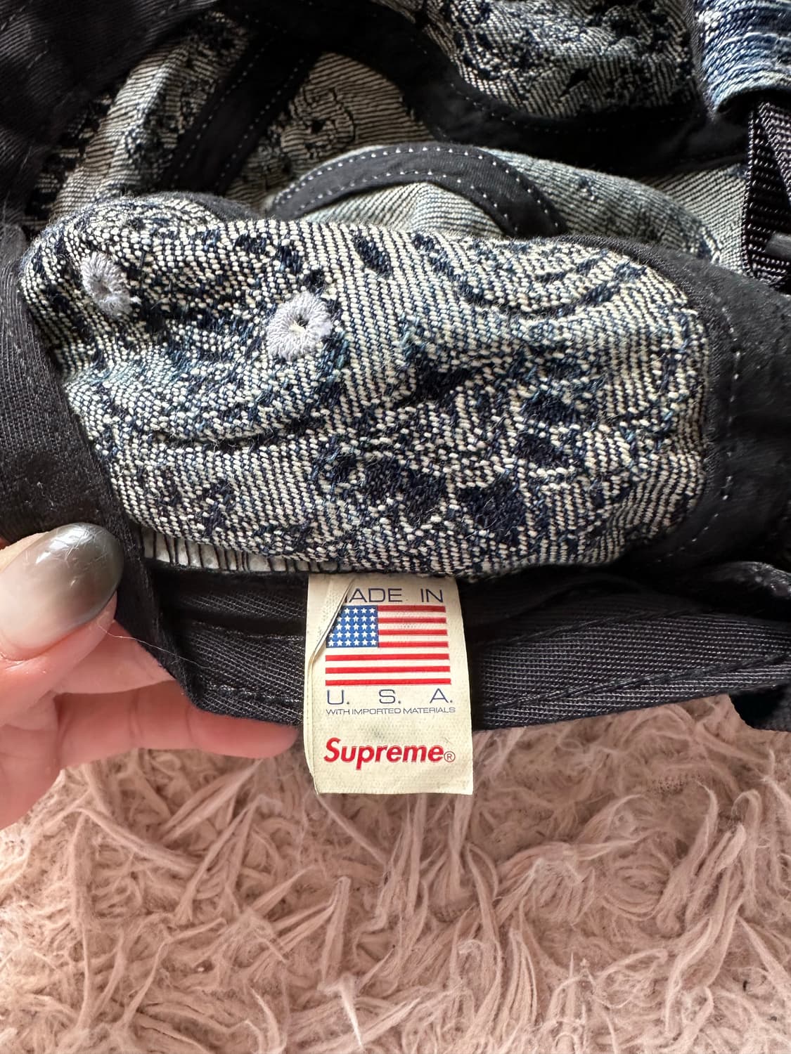 슈프림 반다나 자카드 데님 캠프캡 상품이미지7