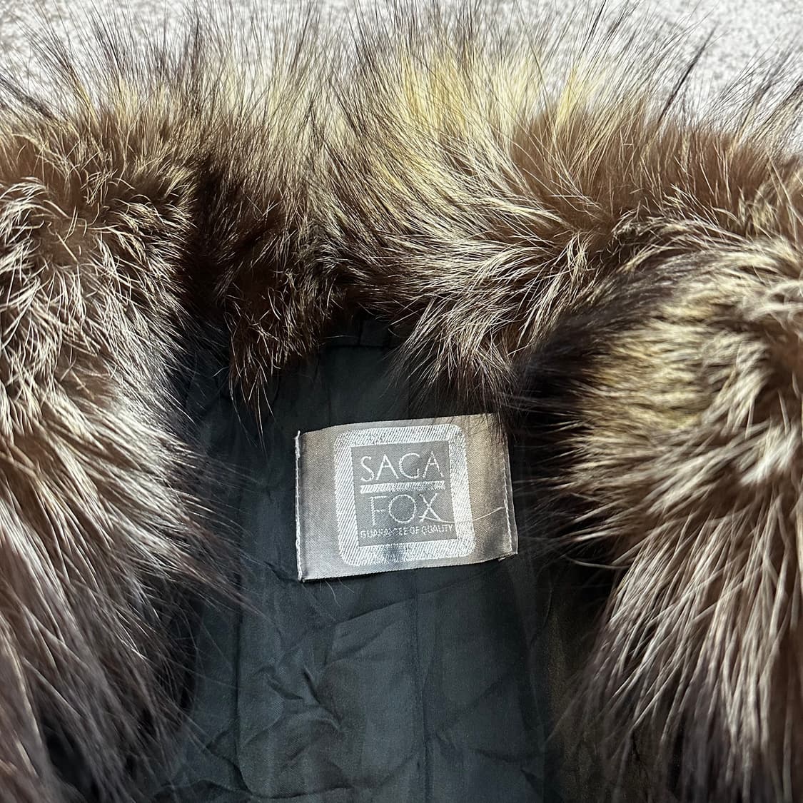 브라운 실버 사가폭스 퍼자켓L 상품이미지5