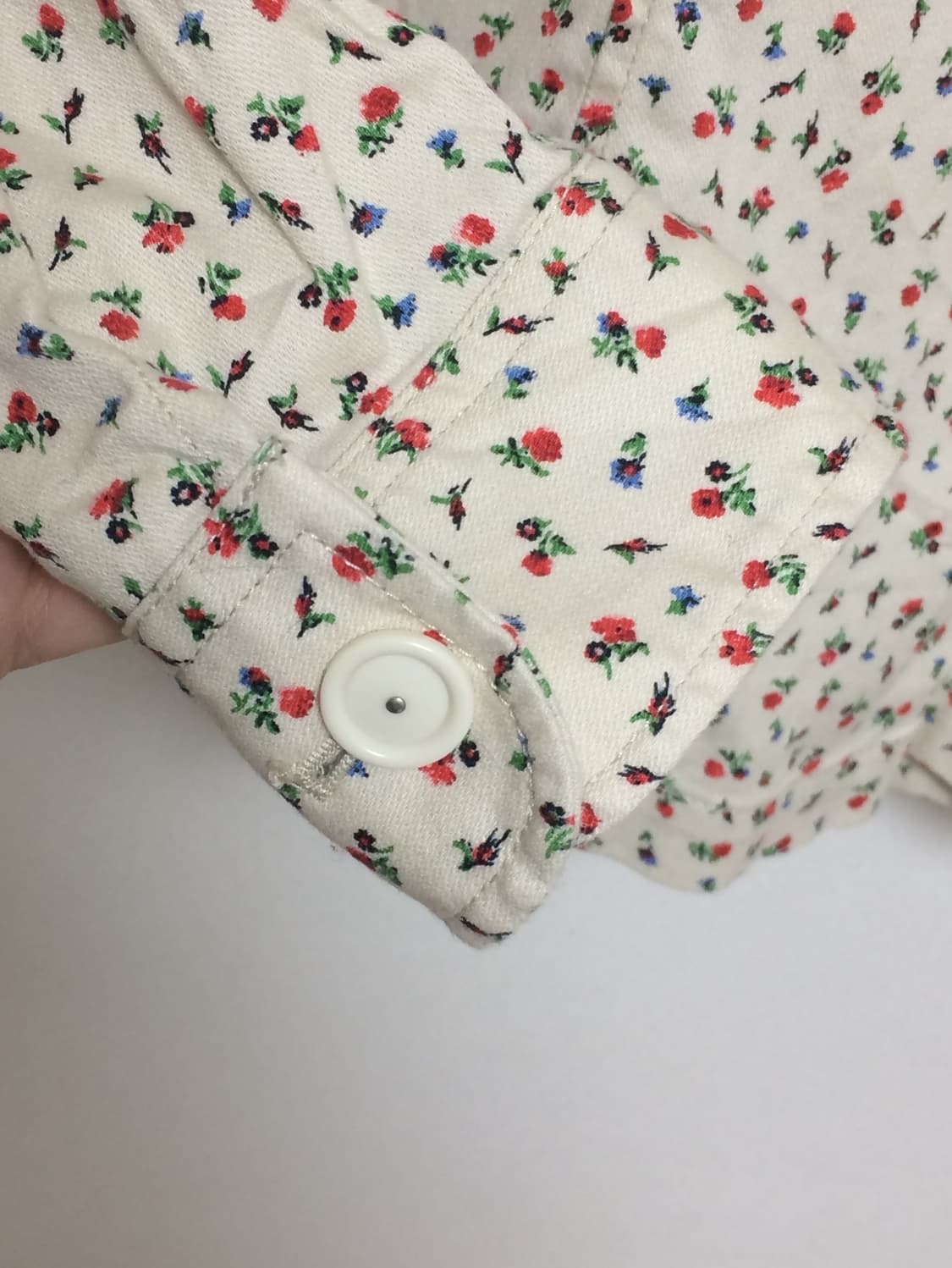 유니클로 잔꽃 아이보리 자켓 상품이미지4