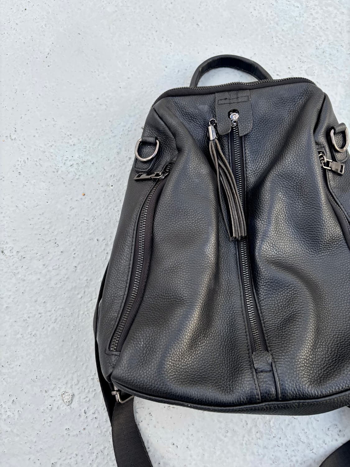 “Vintage”00’s 3Zipper Detail Leather Bag 상품이미지3