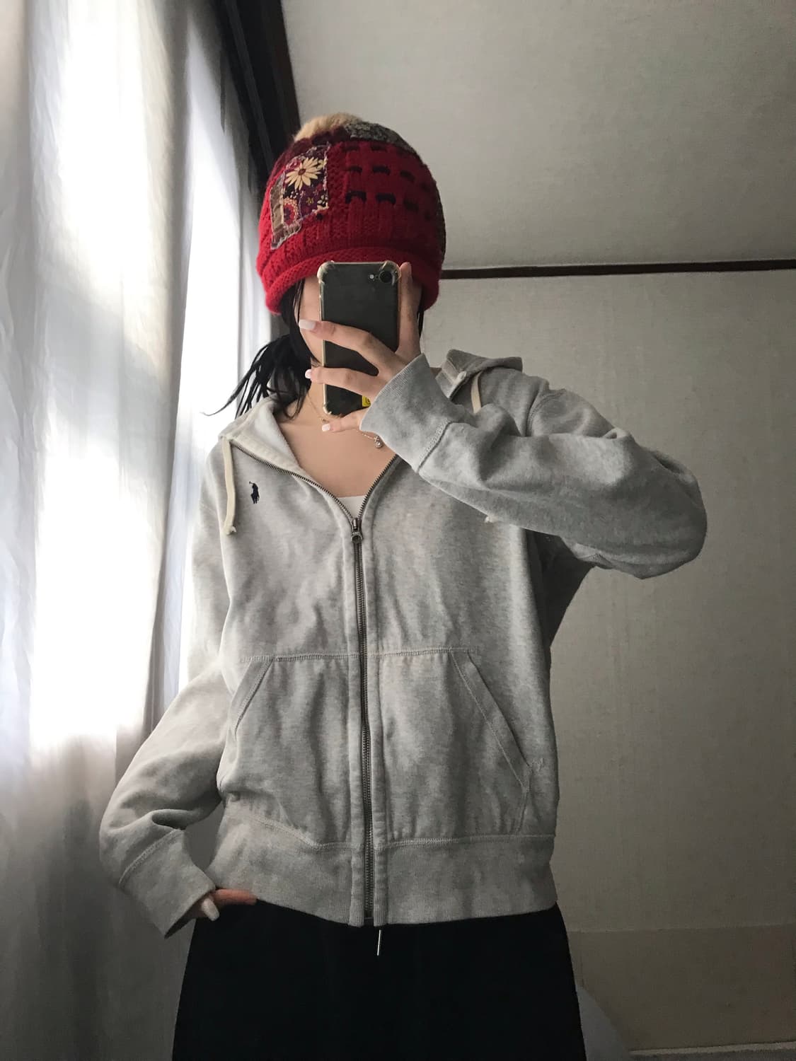 폴로 그레이 코튼 후드집업 상품이미지7