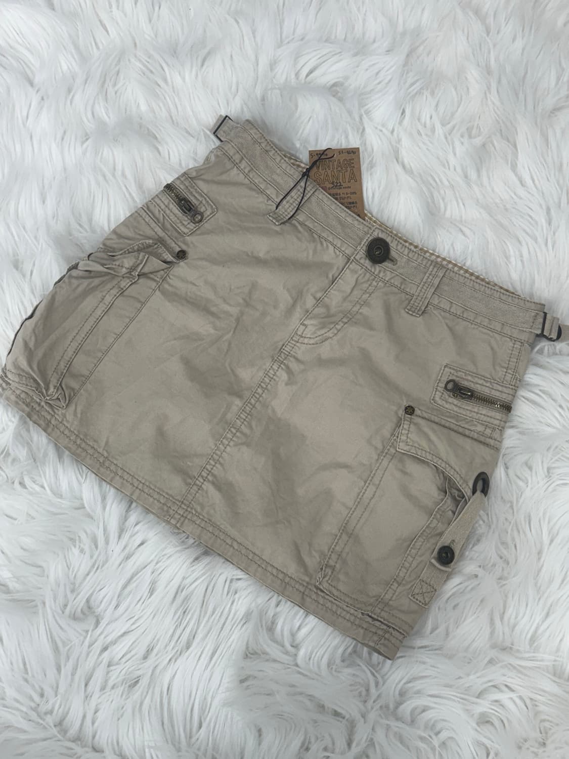 beige cargo mini skirt 상품이미지3