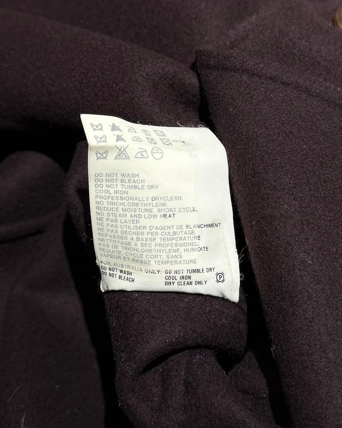 질샌더 버건디 노카라 투버튼 코트 상품이미지10