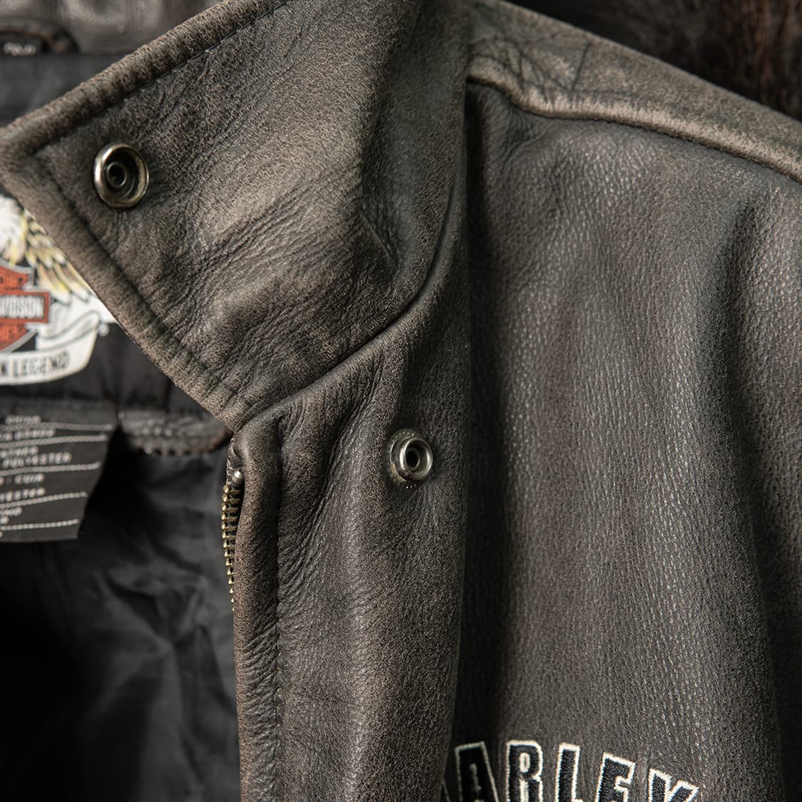 [3XL] 00s 할리데이비슨 리얼 레더 싱글라이더 자켓  상품이미지6