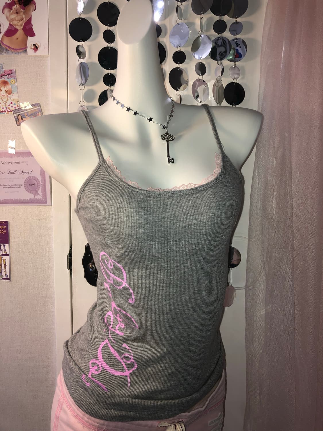 babydoll gray sleeveless 상품이미지1
