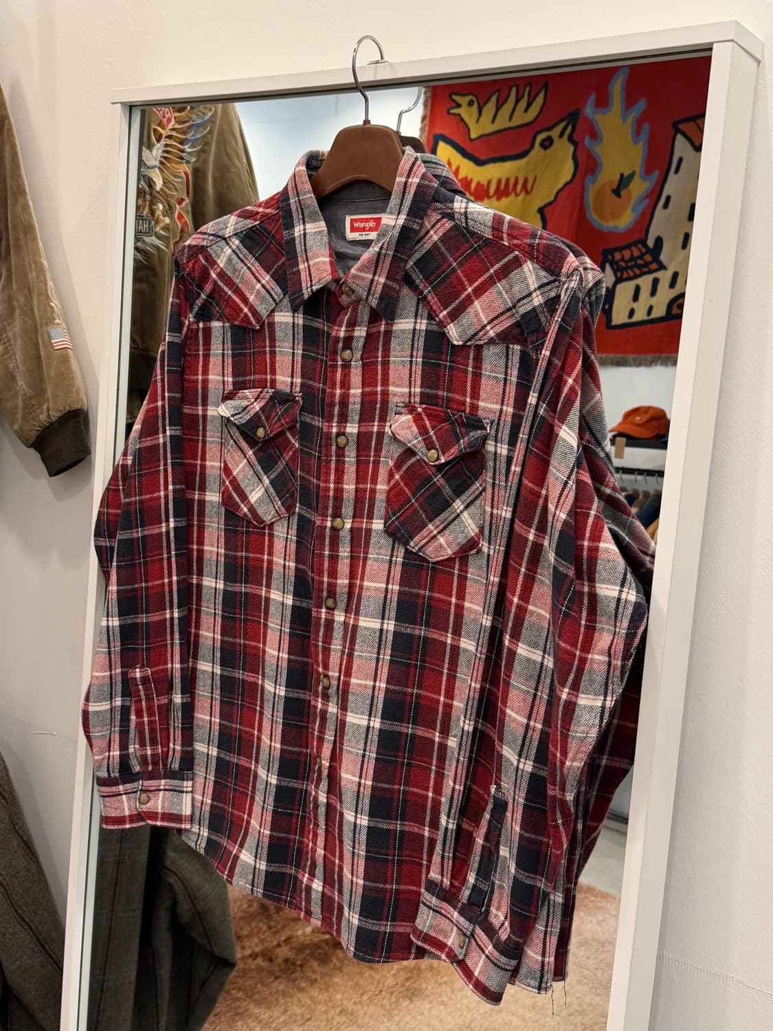 Wrangler 랭글러 코튼 플란넬 웨스턴 체크 셔츠 상품이미지1