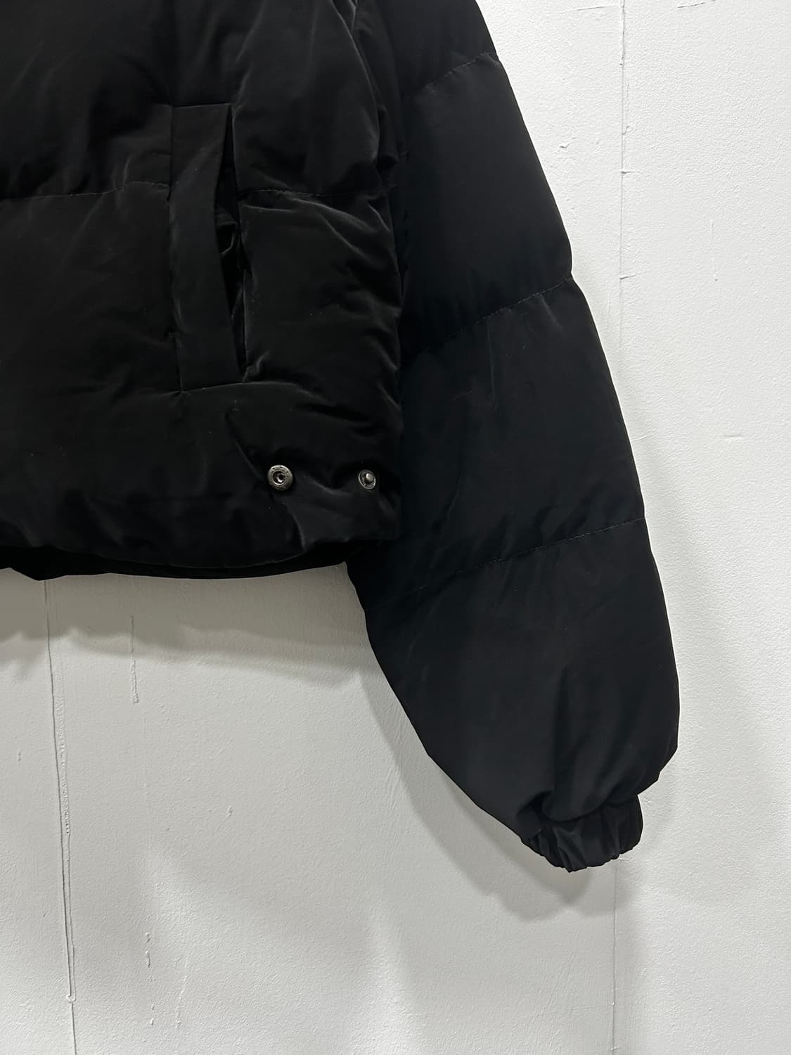 블랙 숏 푸퍼 패딩 여성 F 상품이미지4