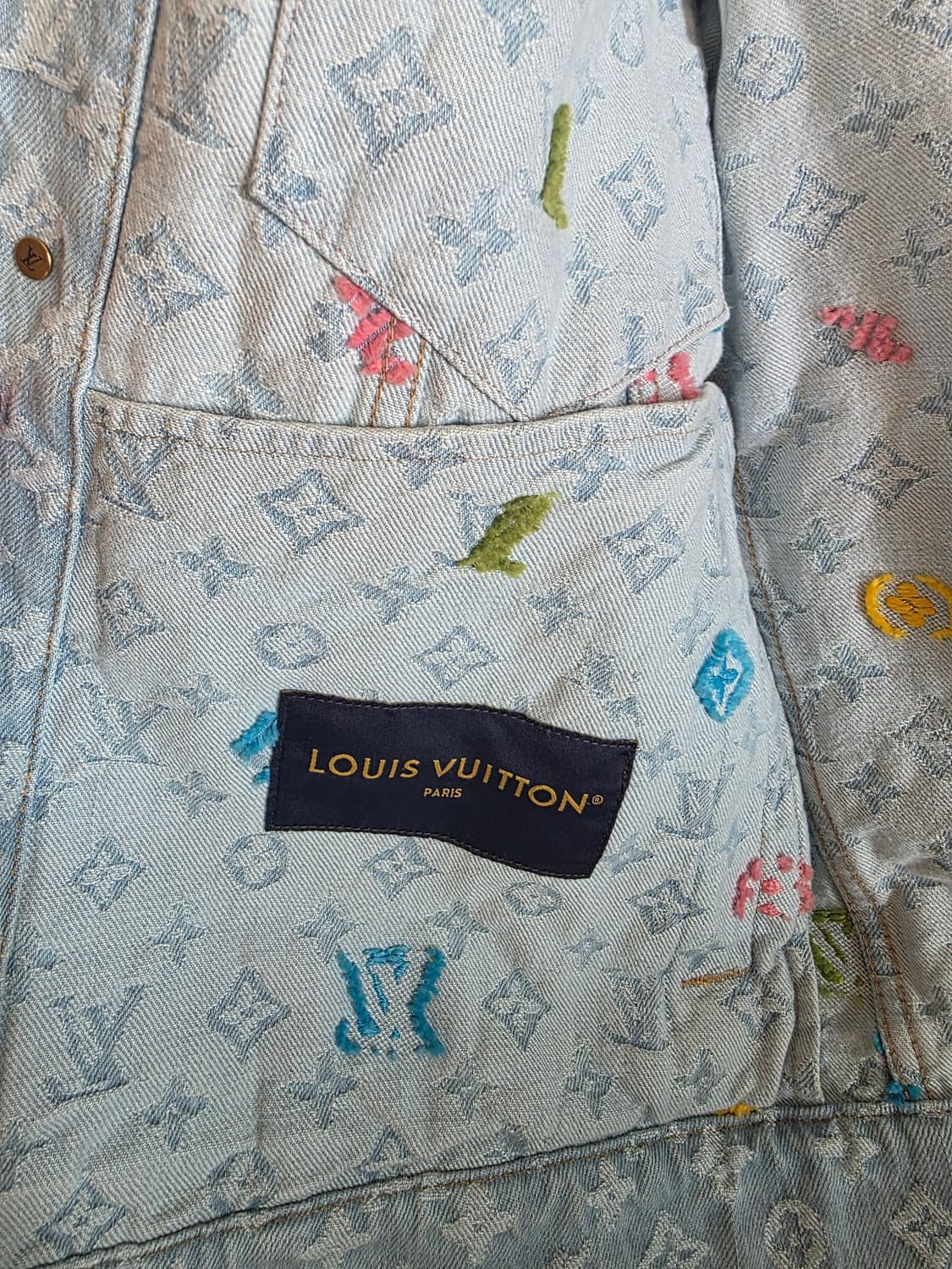 루이비통X 타일러 콜라보 데님자켓 46(새상품) 상품이미지8