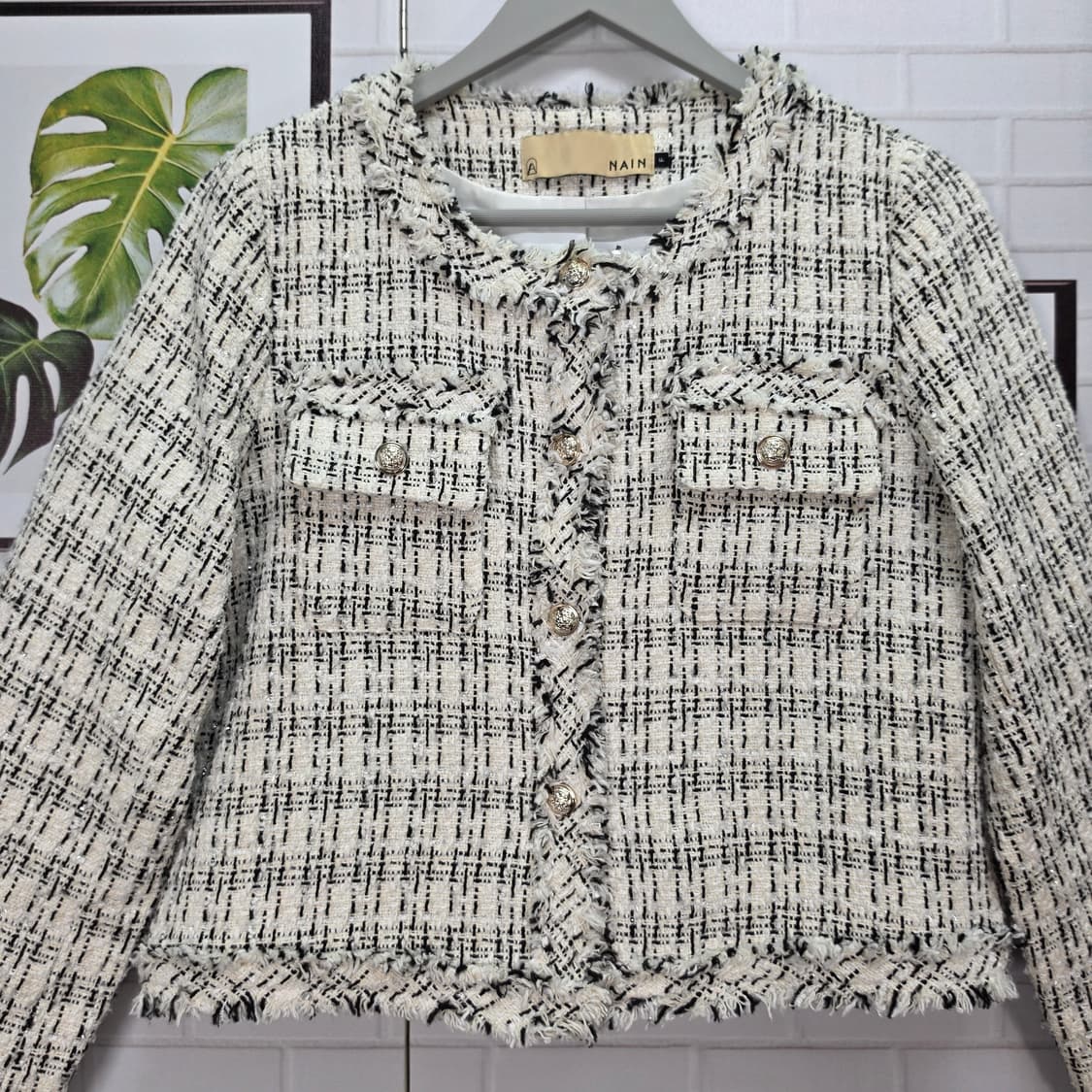 아틀리에나인 트위드 긴팔 자켓 프리 사이즈 상품이미지2