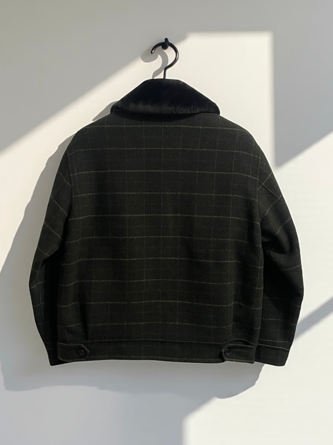 입생로랑 울 체크 퍼카라 자켓 상품이미지6