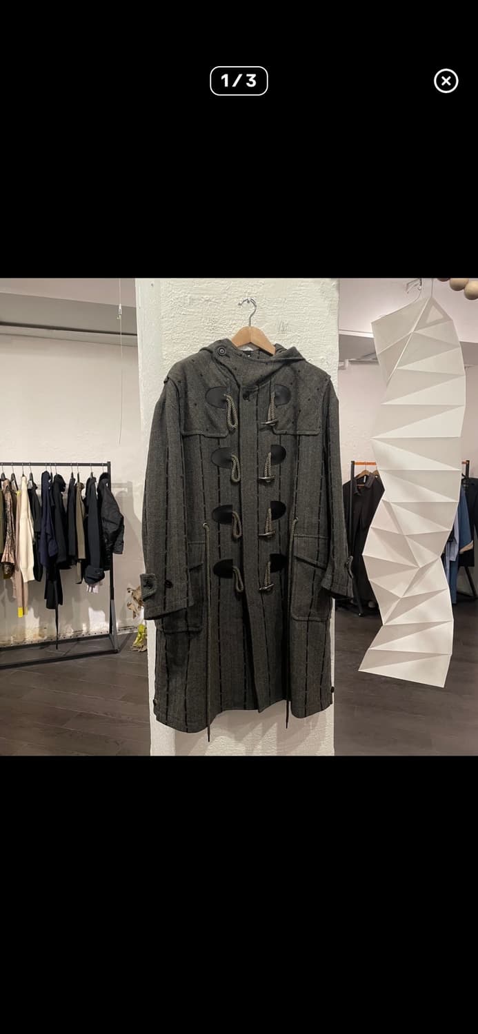 요지야마모토 헤링본 더플코트 상품이미지1