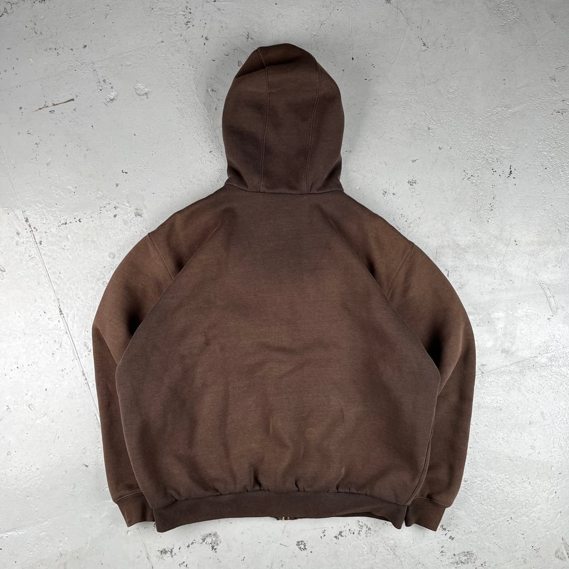 빈티지 칼하트 페이디드 다크 브라운 써멀 후드집업 상품이미지5