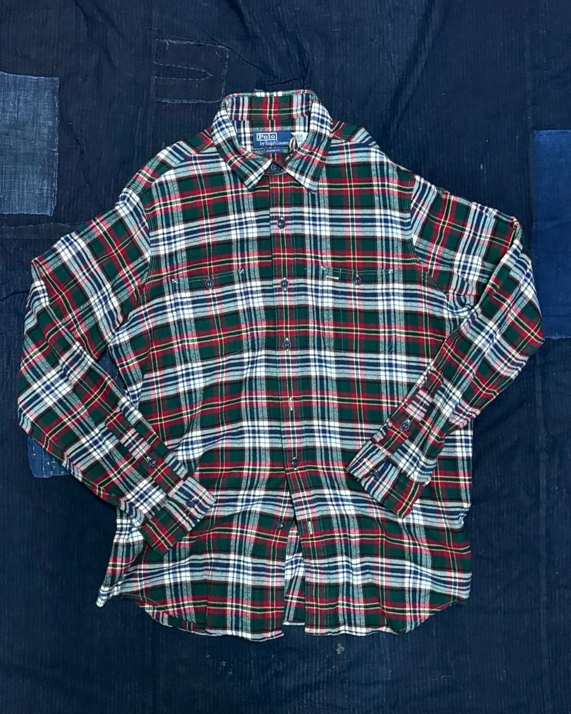 90‘s 폴로 랄프로렌 (복각) 클래식 핏 플란넬 셔츠 L 상품이미지1