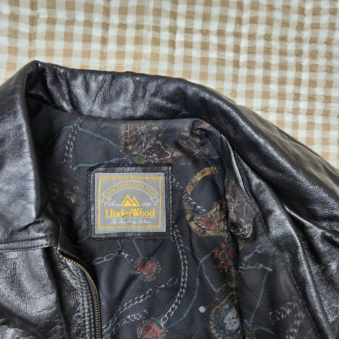 언더우드 소가죽100 봄버자켓 남자100 상품이미지7
