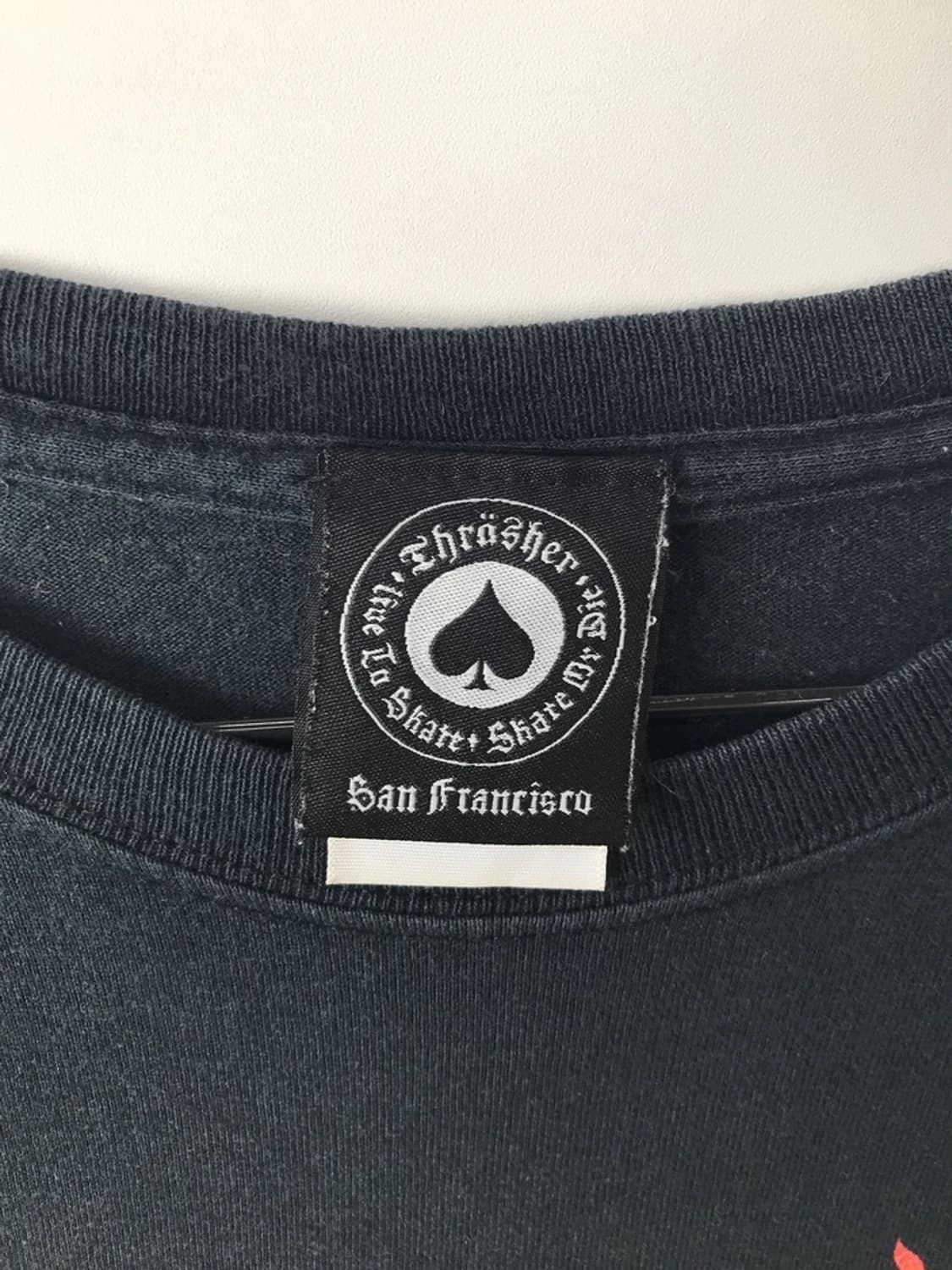 Thrasher Flame Logo Navy Tee 상품이미지5