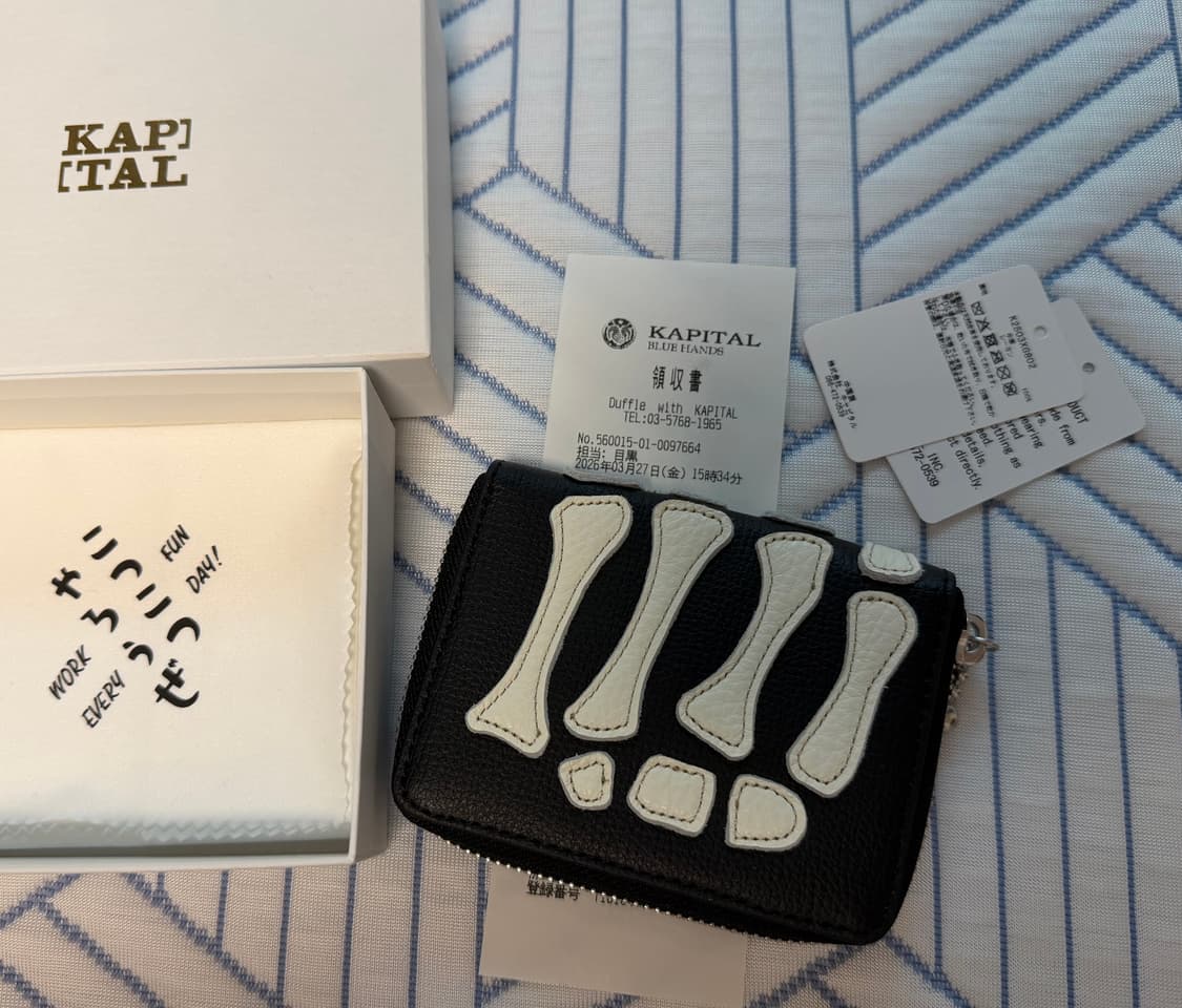 캐피탈 떰즈업 본핸드 미니 지갑 블랙 상품이미지1