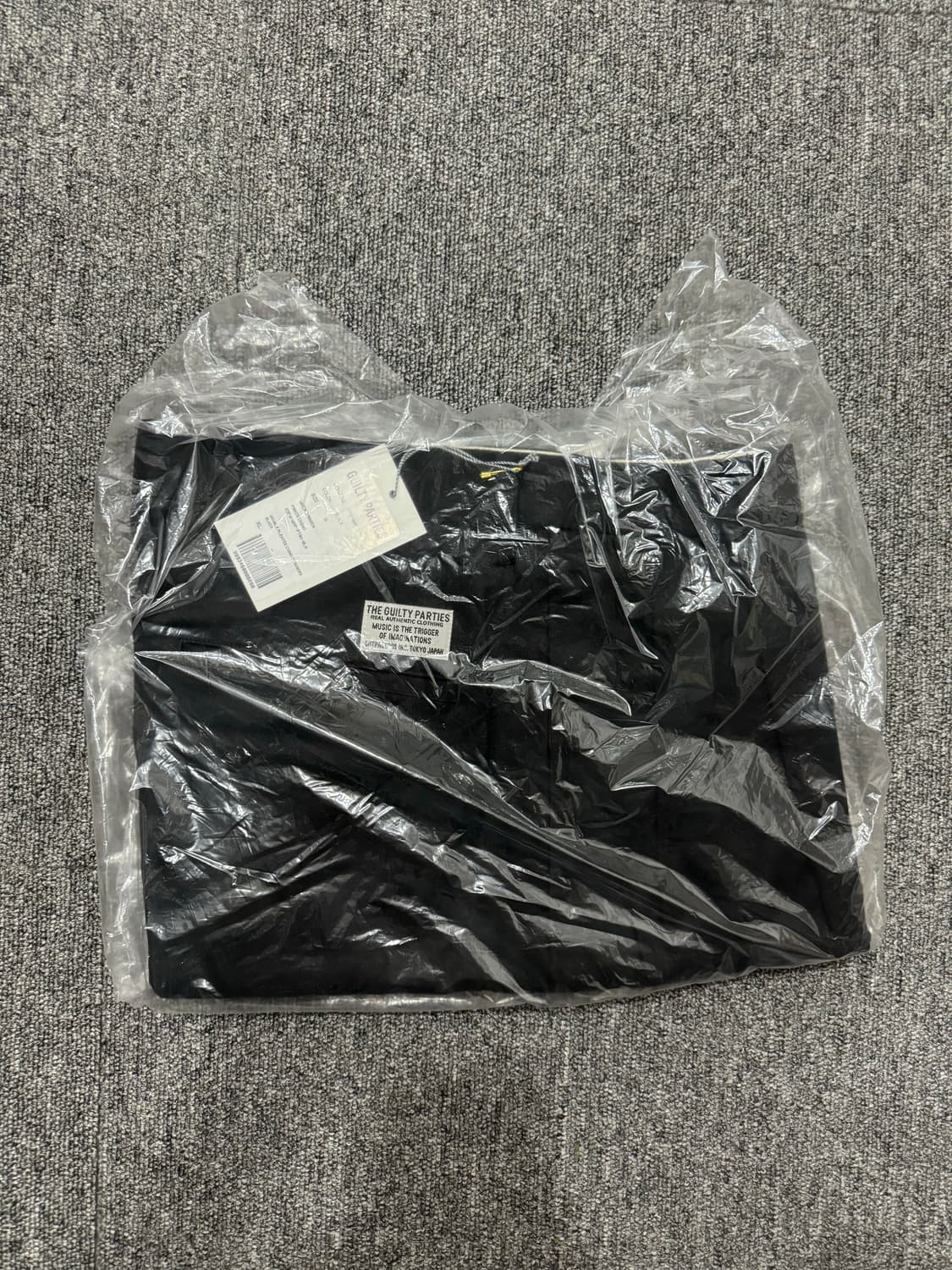 새상품) 와코마리아 플리티드 트라우저 블랙 XL 상품이미지3