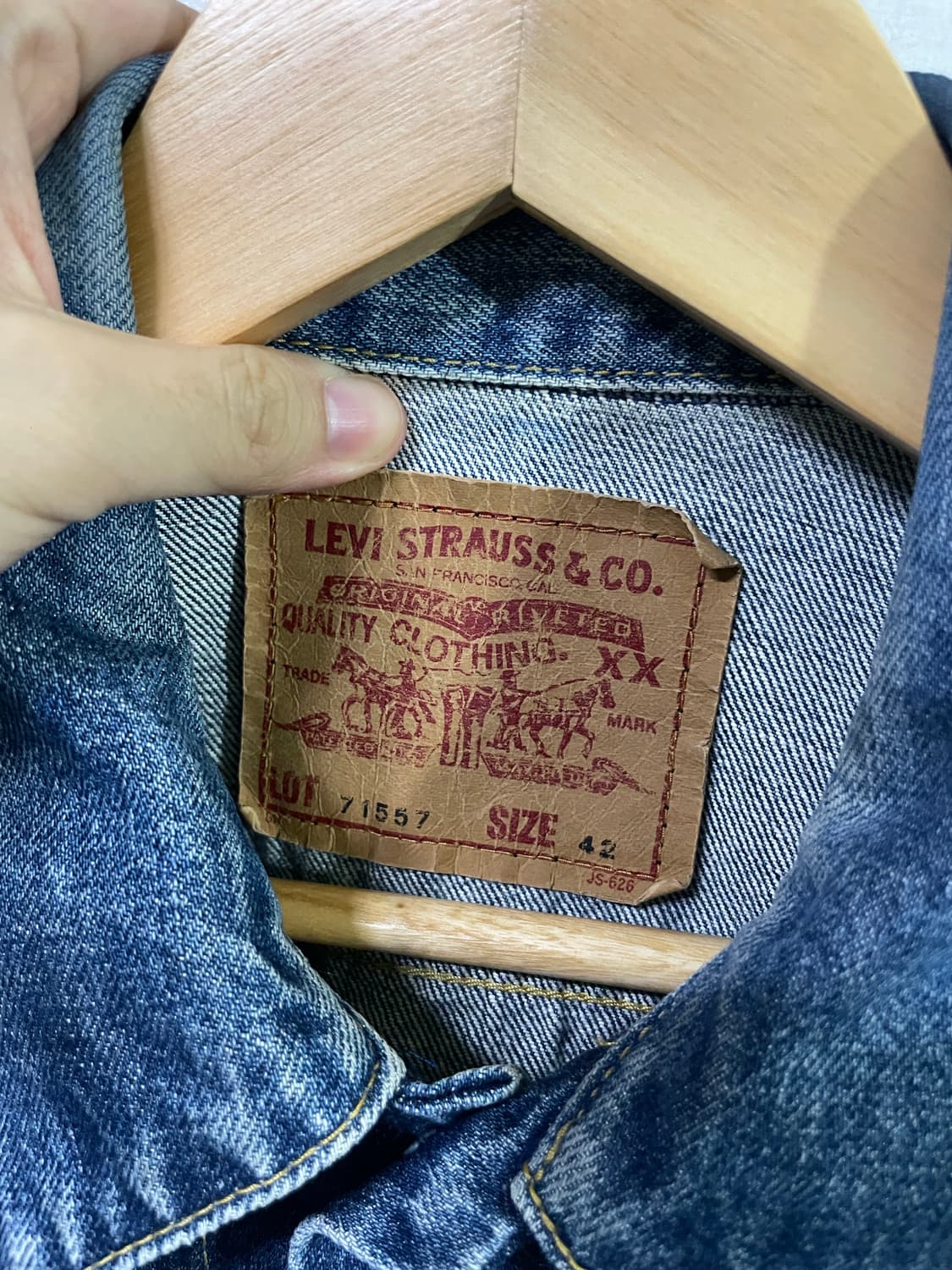 90s 리바이스 LVC 빅E 빈티지 데님 자켓 71557 타입3 자켓   상품이미지5