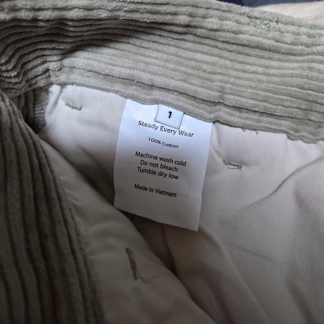 [1] 스테디에브리웨어 릴렉스드 코듀로이 팬츠 베이지 / sew 상품이미지3