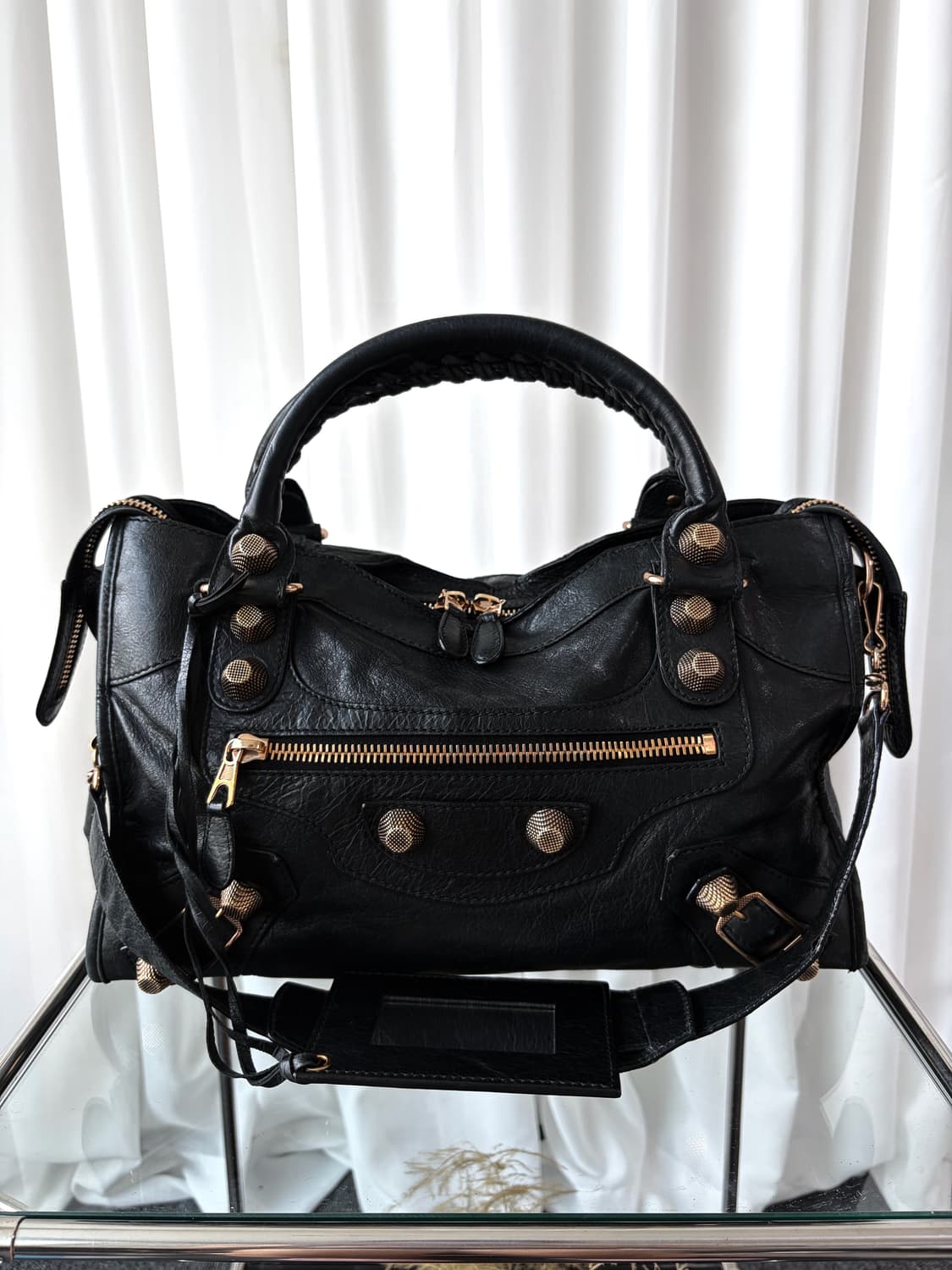 발렌시아가 시티 모터백 블랙 상품이미지2