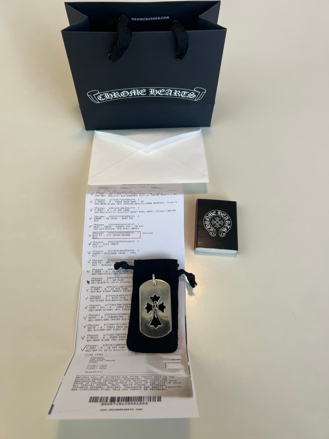 크롬하츠 크로스 대거 도그택 상품이미지1