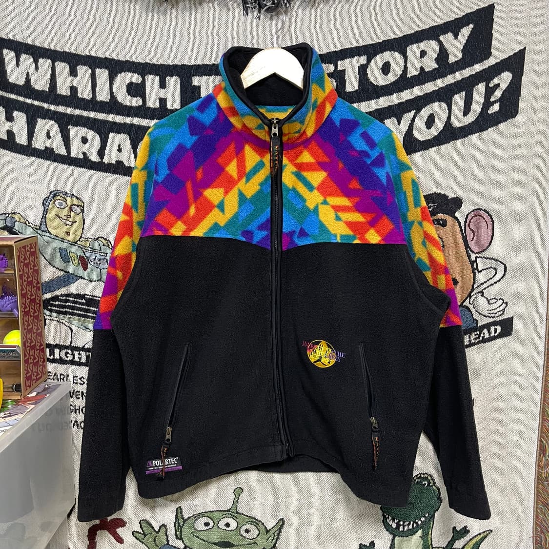 90s 코오롱 스포츠 패턴 플리스 집업 상품이미지2