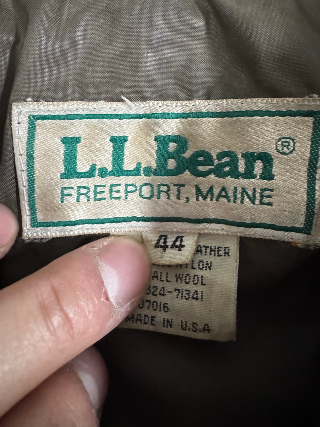 USA made)엘엘빈(llbean) A-2 레더자켓 44 상품이미지6