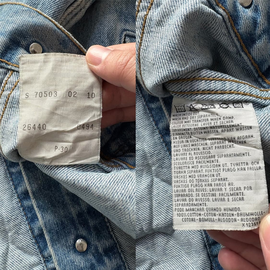 90s 리바이스 Levi’s 70503 Type III 트러커 자켓  상품이미지10