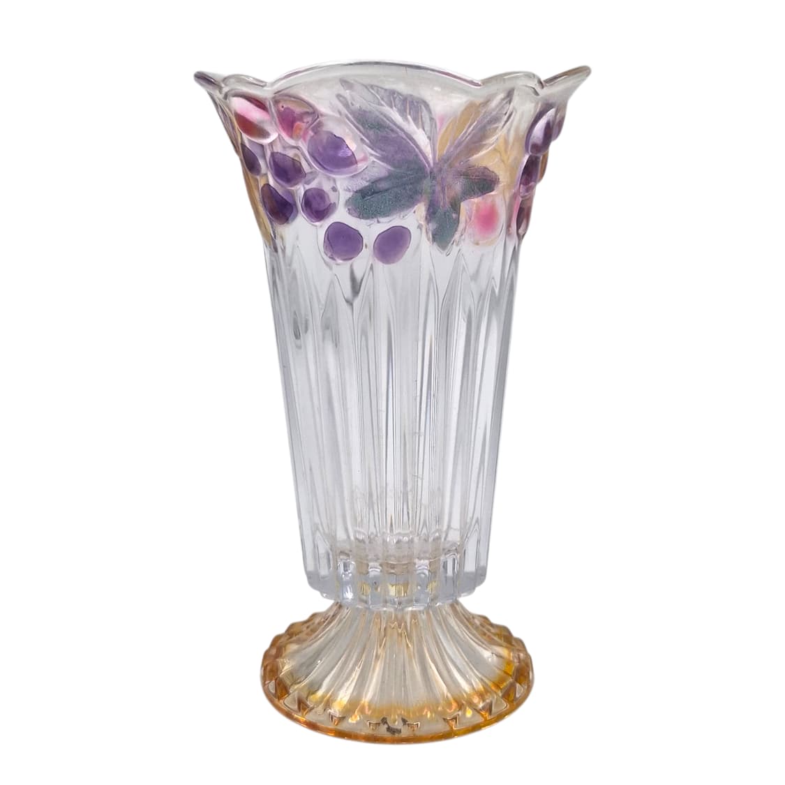 90s 소가 글라스 레트로 컬러 포도 꽃병 상품이미지1